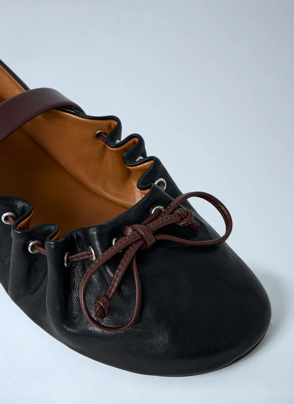 Marni Gathered Round-Toe Ballet Flats