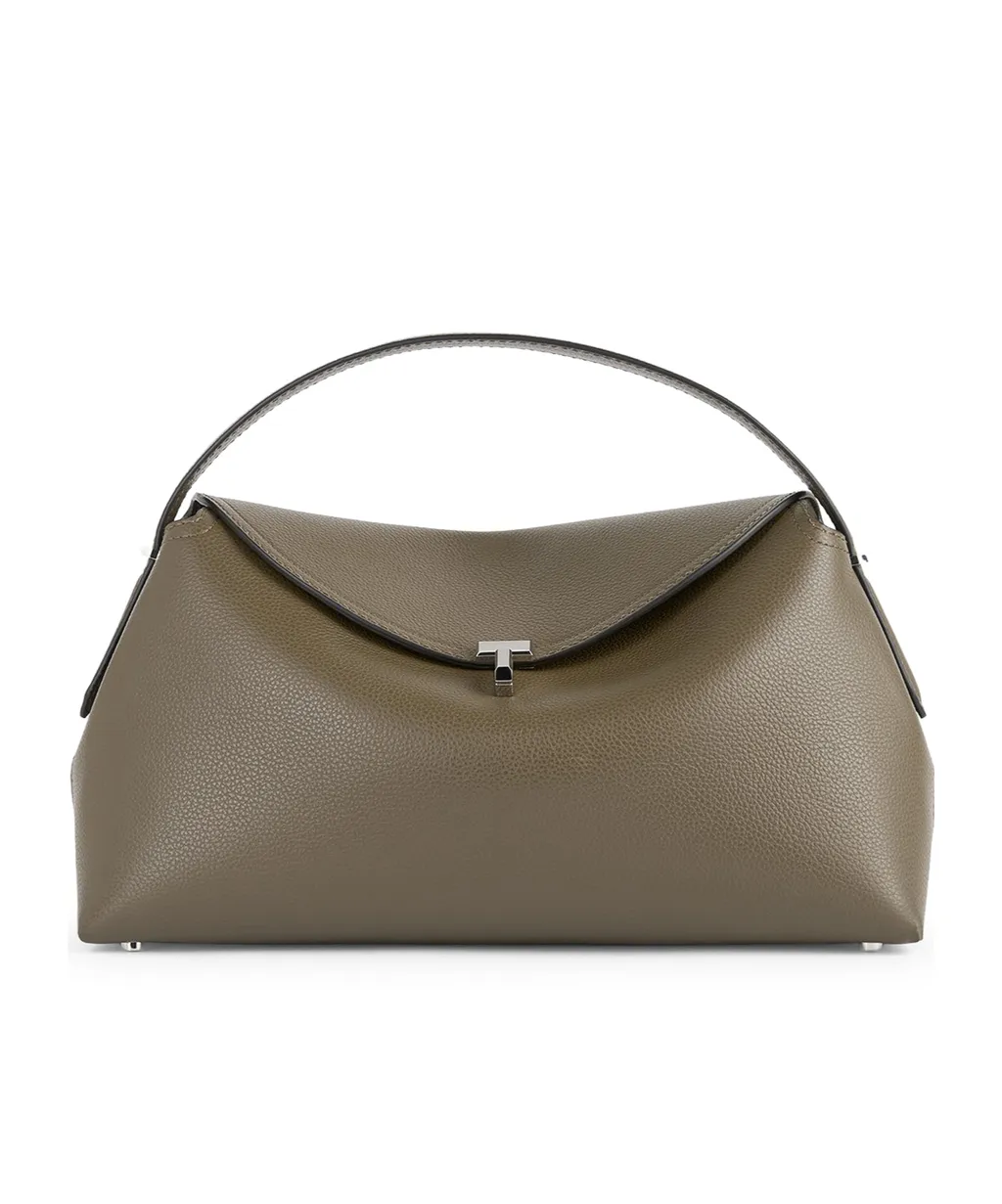 T-Lock Leather Tote Bag