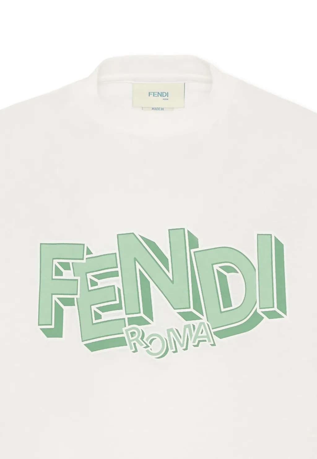 Fendi Kids Logo Printed Crewneck T-Shirt