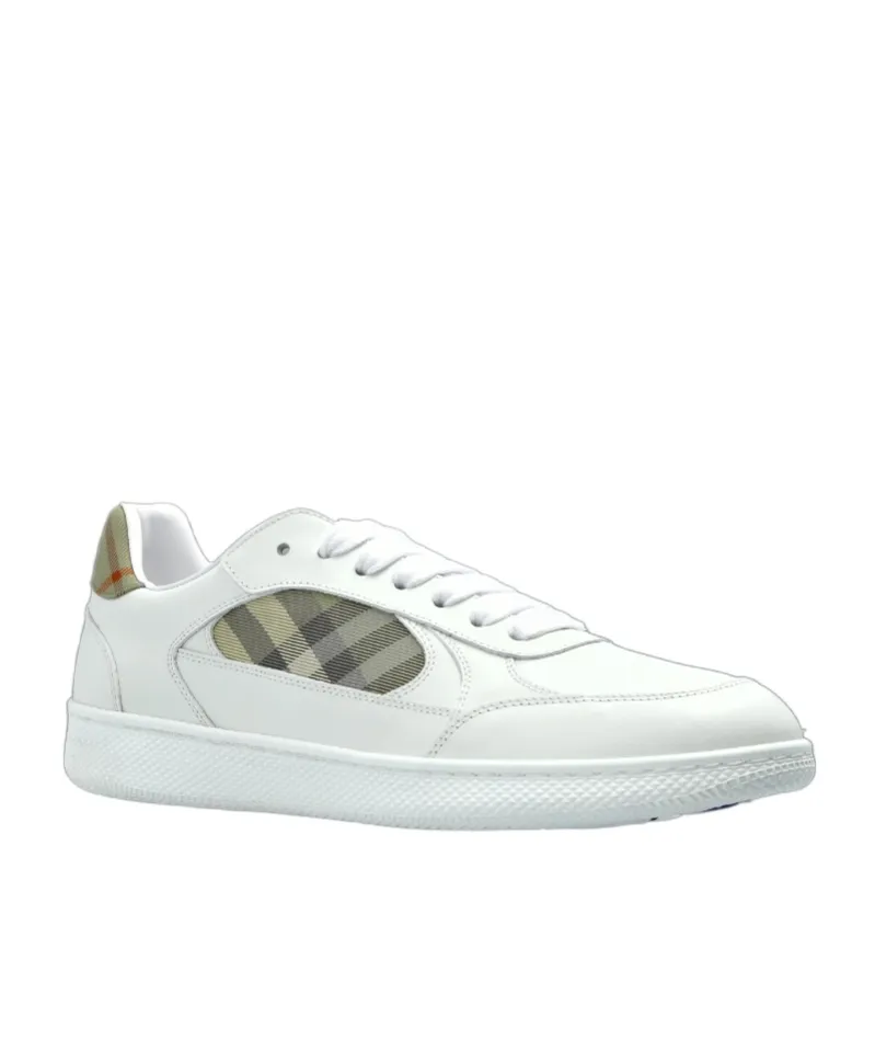 Burberry Check Detailed Lace-Up Sneakers