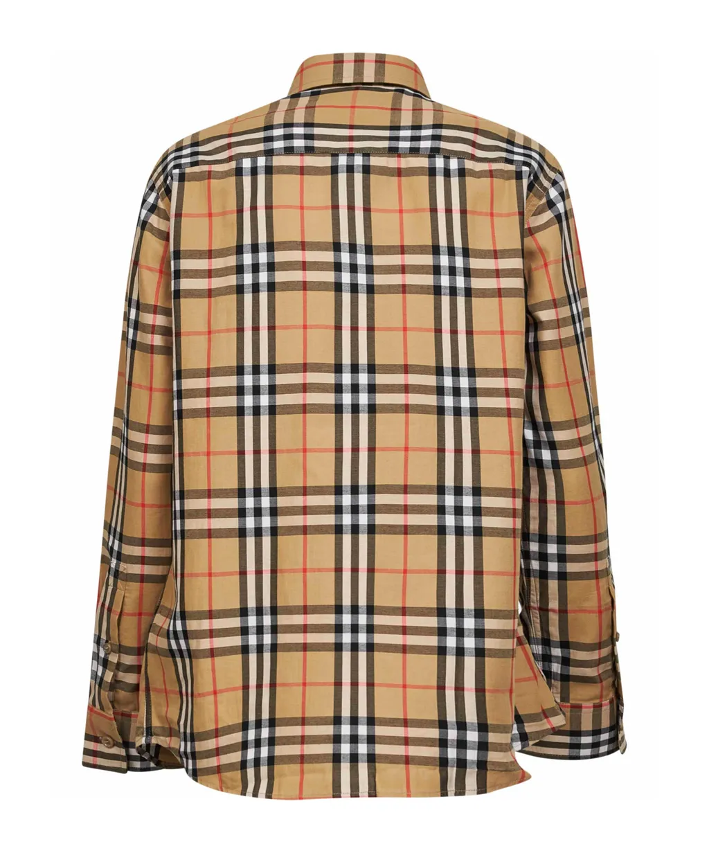 Burberry Ekd Embeoidered Checked Shirt