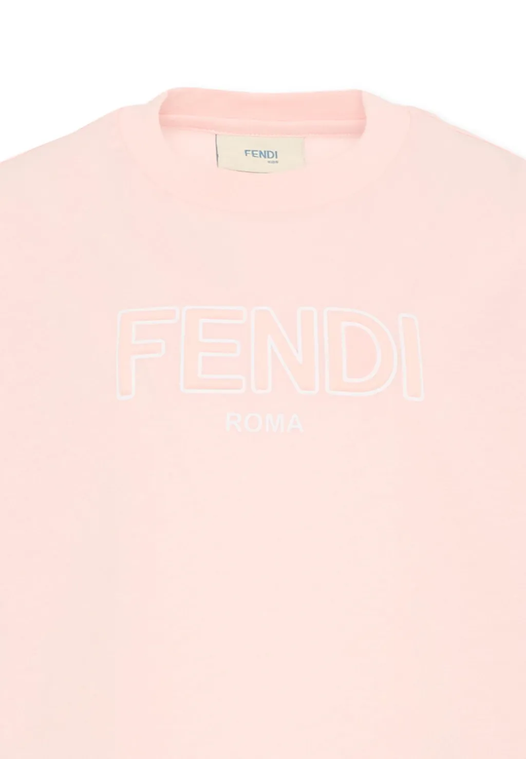 Fendi Kids Logo Printed Crewneck T-Shirt