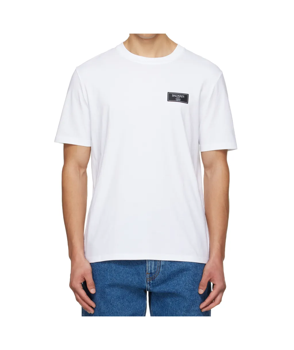 Balmain Logo Motif Crewneck T-Shirt