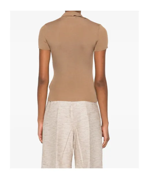 Short-Sleeved Knit Polo Shirt