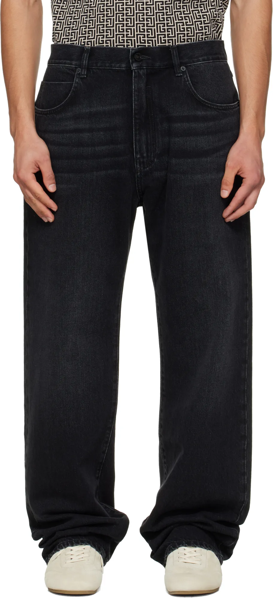 Balmain Loose Fit Denim Jeans