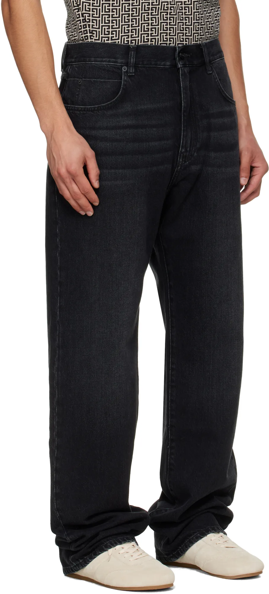 Balmain Loose Fit Denim Jeans