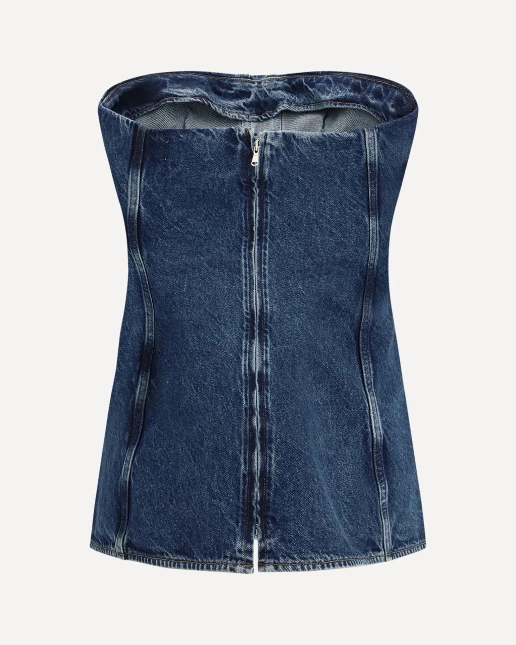 Agolde Lara Strapless Denim Top