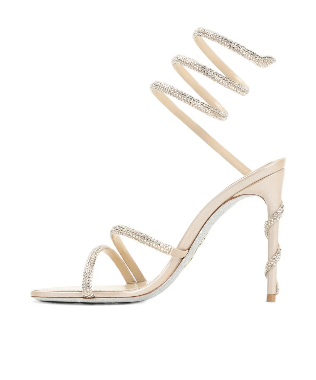 Ren Caovilla Margot Embellished Open Toe Sandals