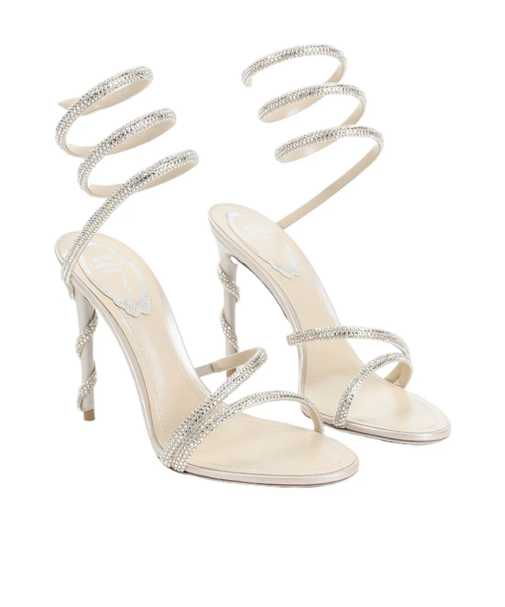 Ren Caovilla Margot Embellished Open Toe Sandals