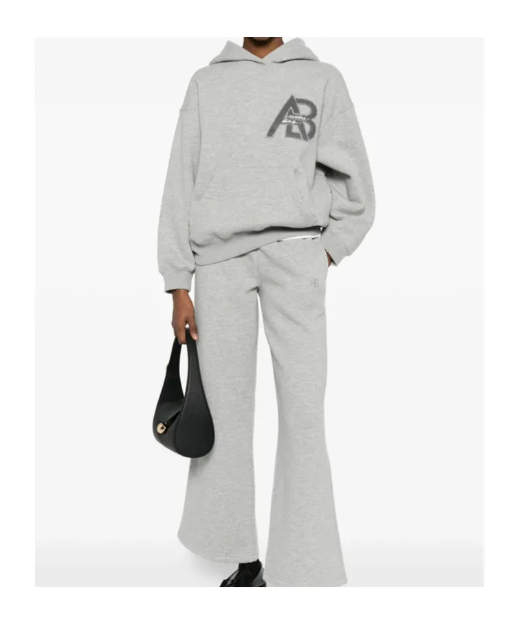 Anine Bing Jaci Logo Flocked Hoodie