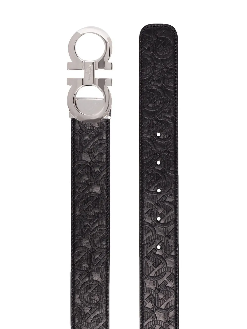 Black Embossed Printed Belt