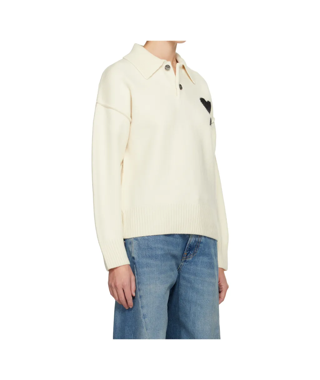 Ami De Coeur Wool Polo Shirt
