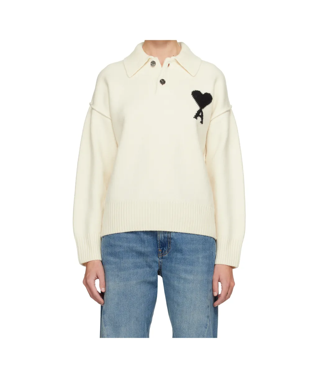 Ami De Coeur Wool Polo Shirt