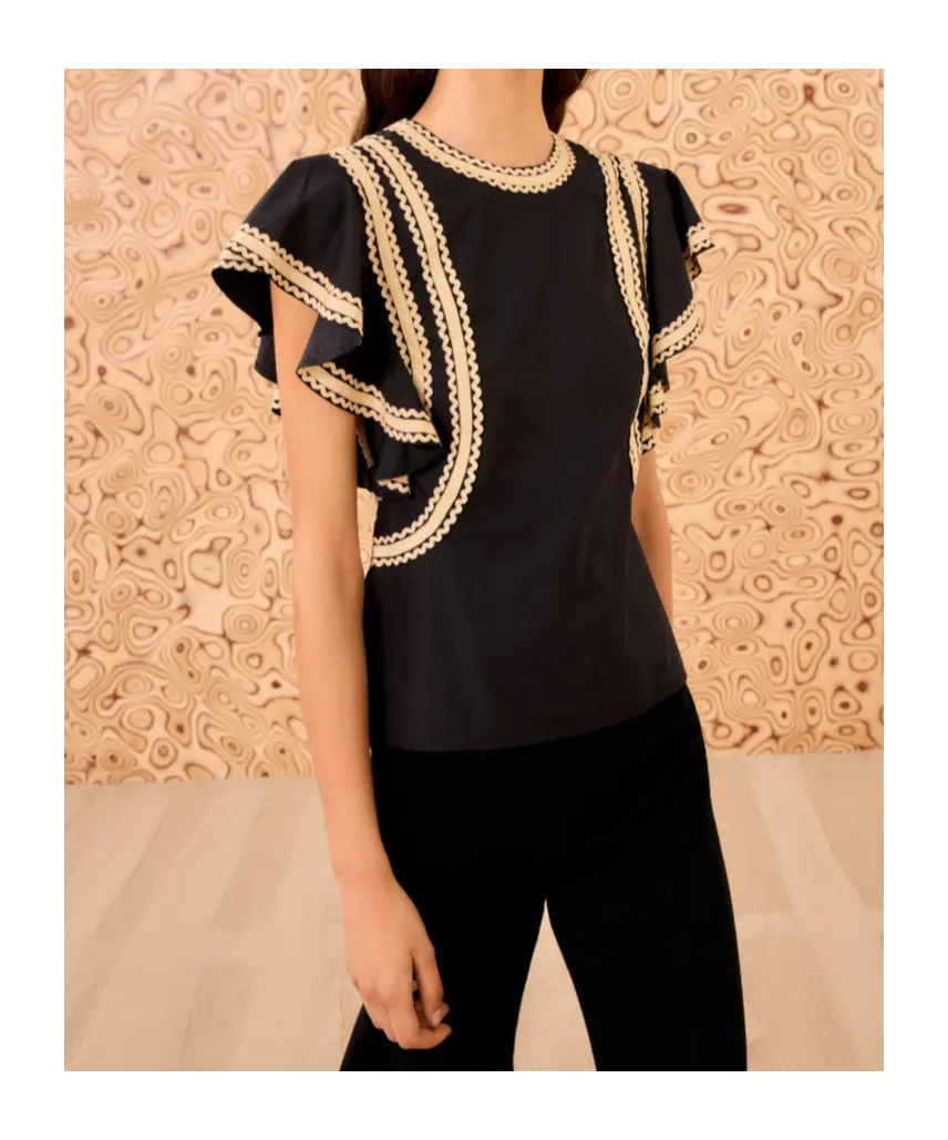 Anora Flutter Sleeve Top