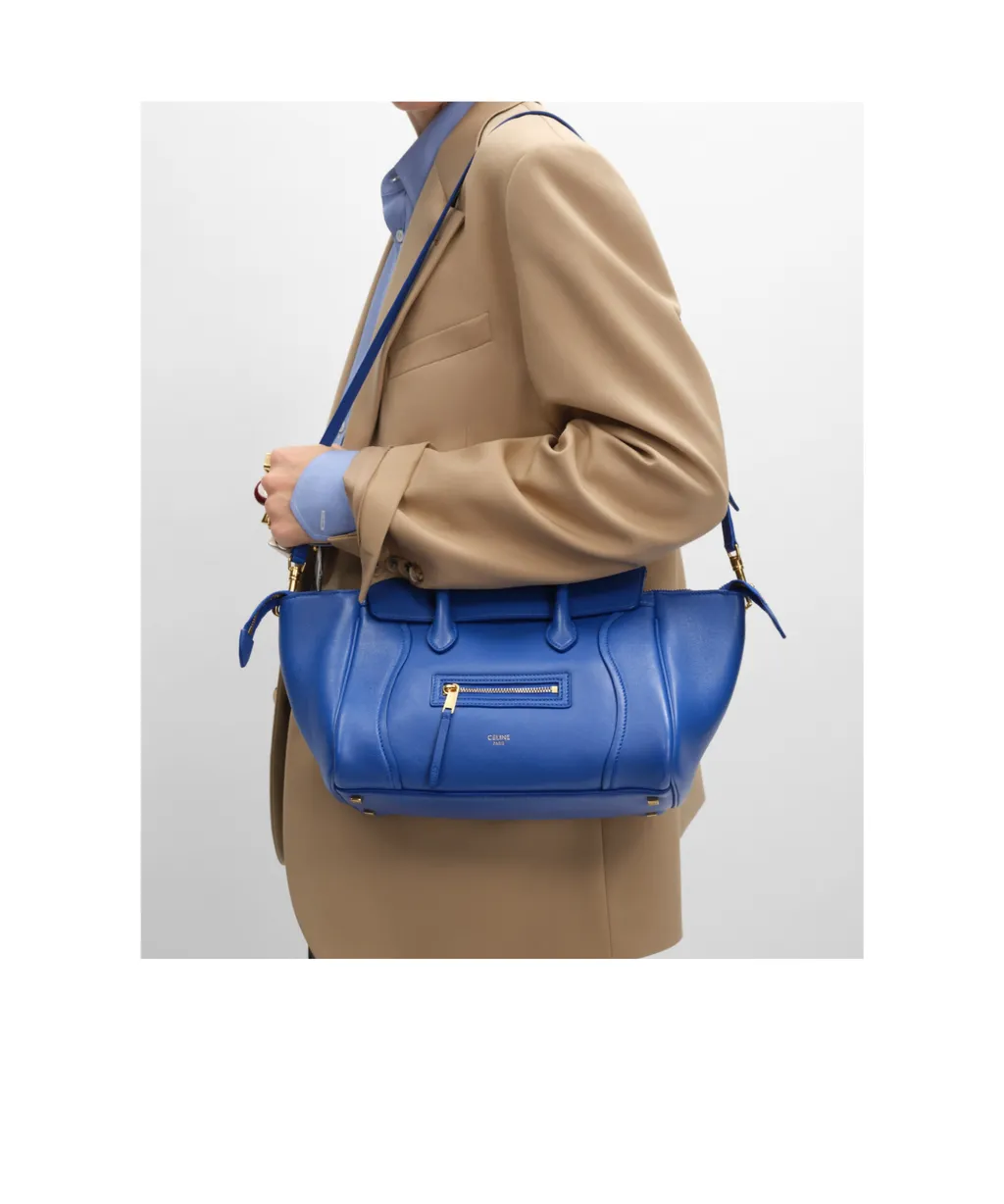 Small New Luggage In Supple Shiny Lambskin