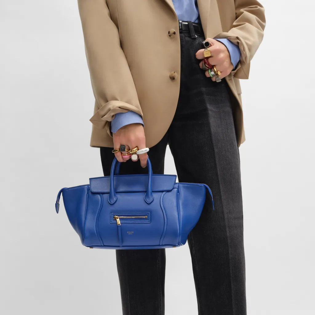 Small New Luggage In Supple Shiny Lambskin