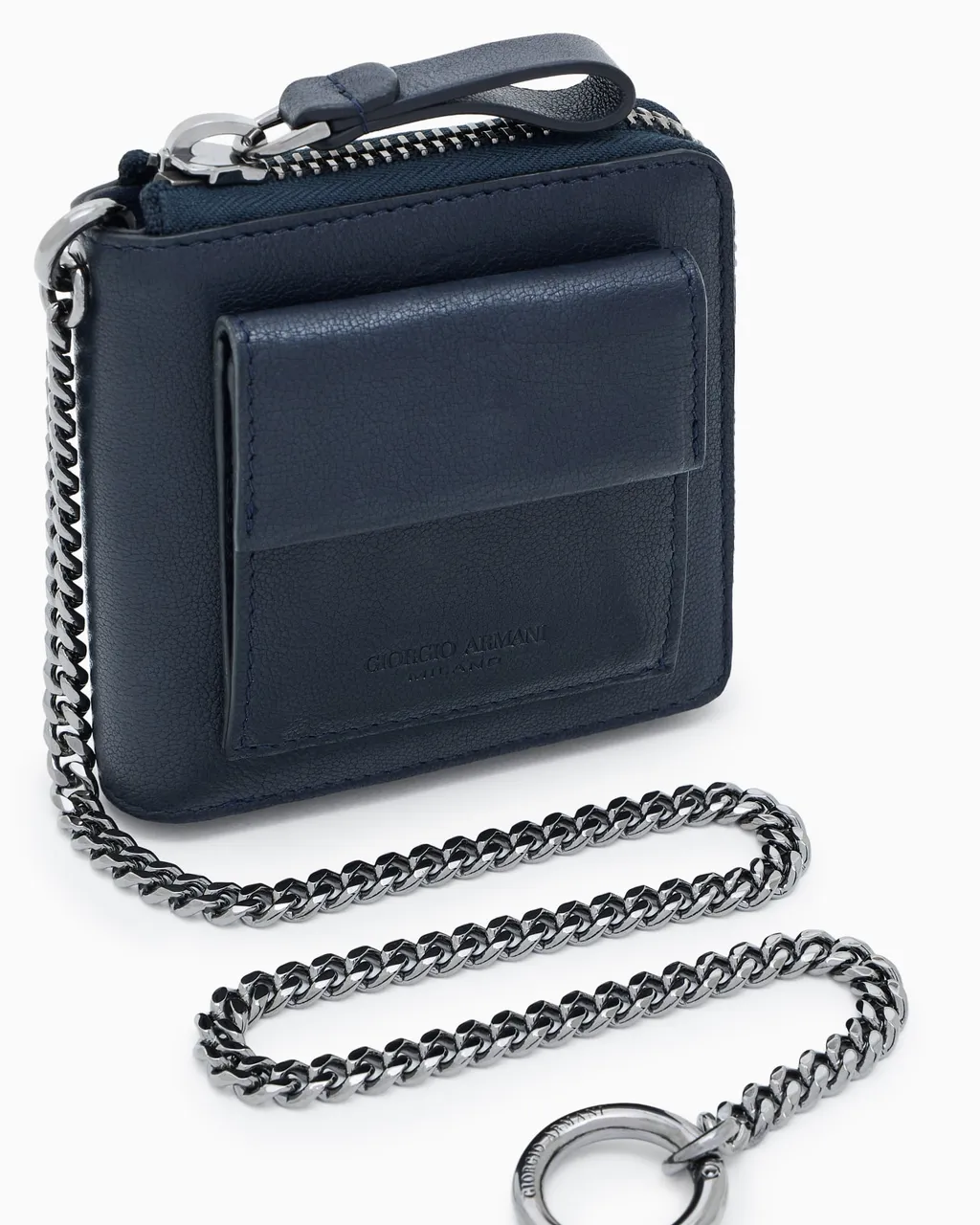 Giorgio Armani Zip-Up Chained Wallet