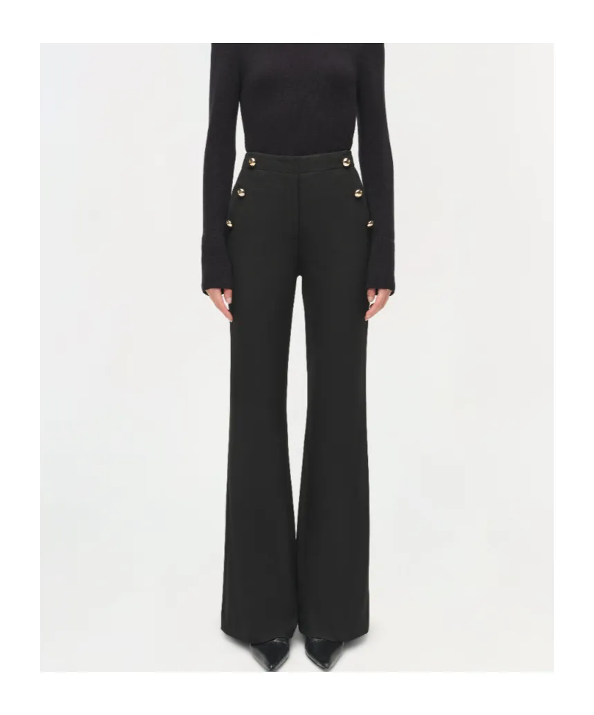 Robin Button-Embellishment Trousers