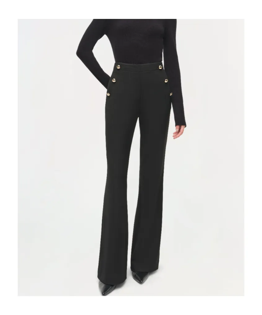 Robin Button-Embellishment Trousers