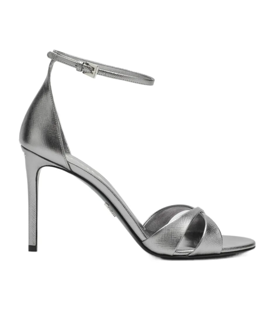 Prada Round-Toe High-Heeled Sandals