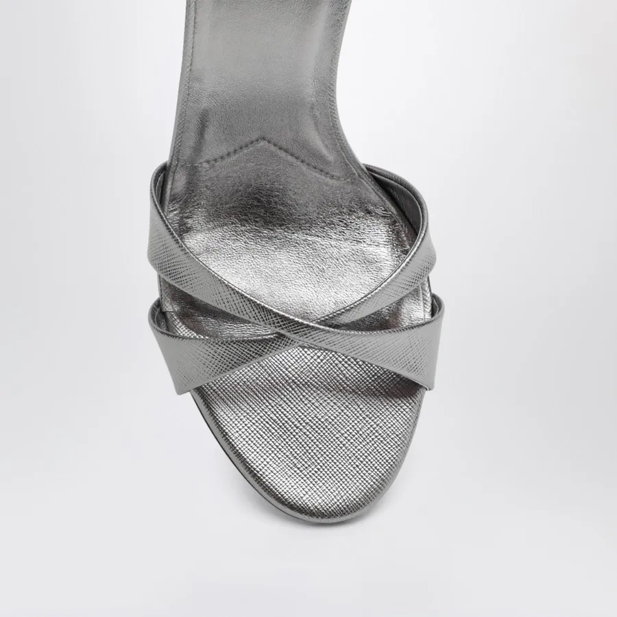 Prada Round-Toe High-Heeled Sandals