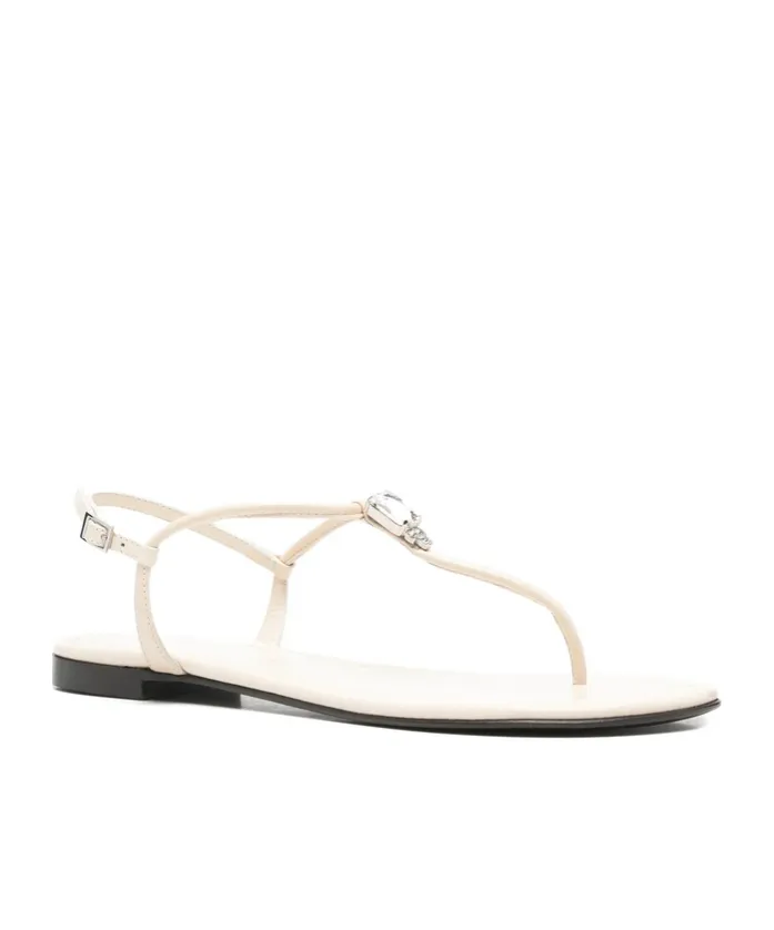 Round-Toe Flat Sandals