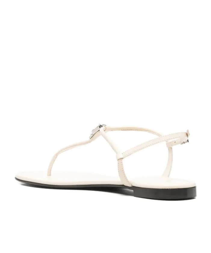 Round-Toe Flat Sandals