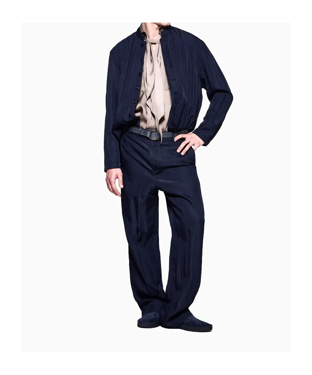 Giorgio Armani Crinkle Effect Trousers