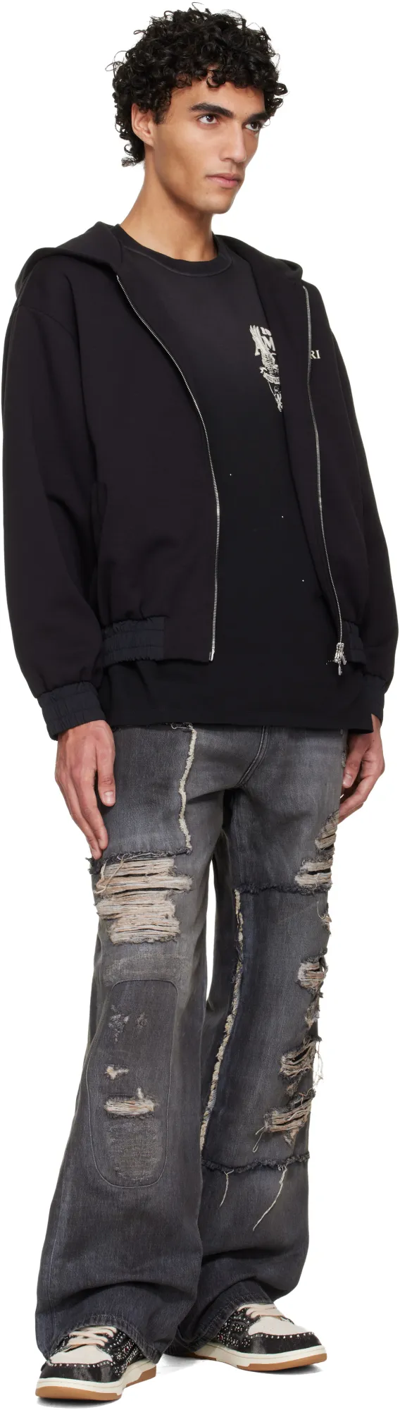 Amiri Ma Logo Zipped Hoodie
