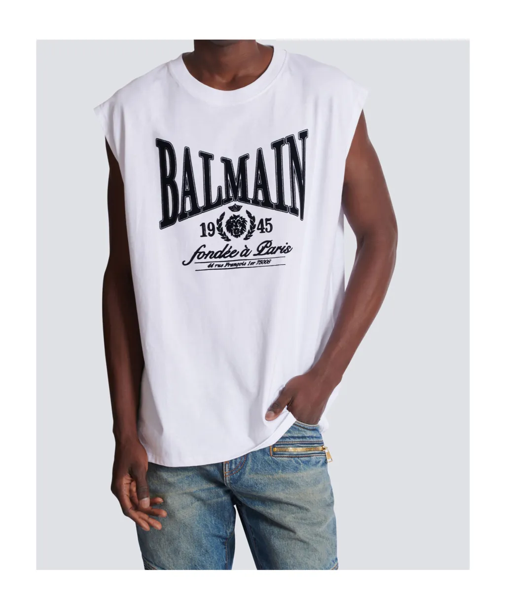 Balmain Relaxed Printed Tank Top