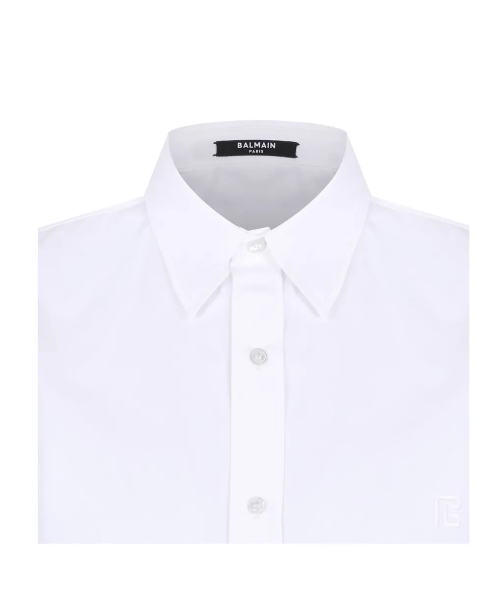 Balmain Regular Fit Short-Sleeved Poplin Shirt