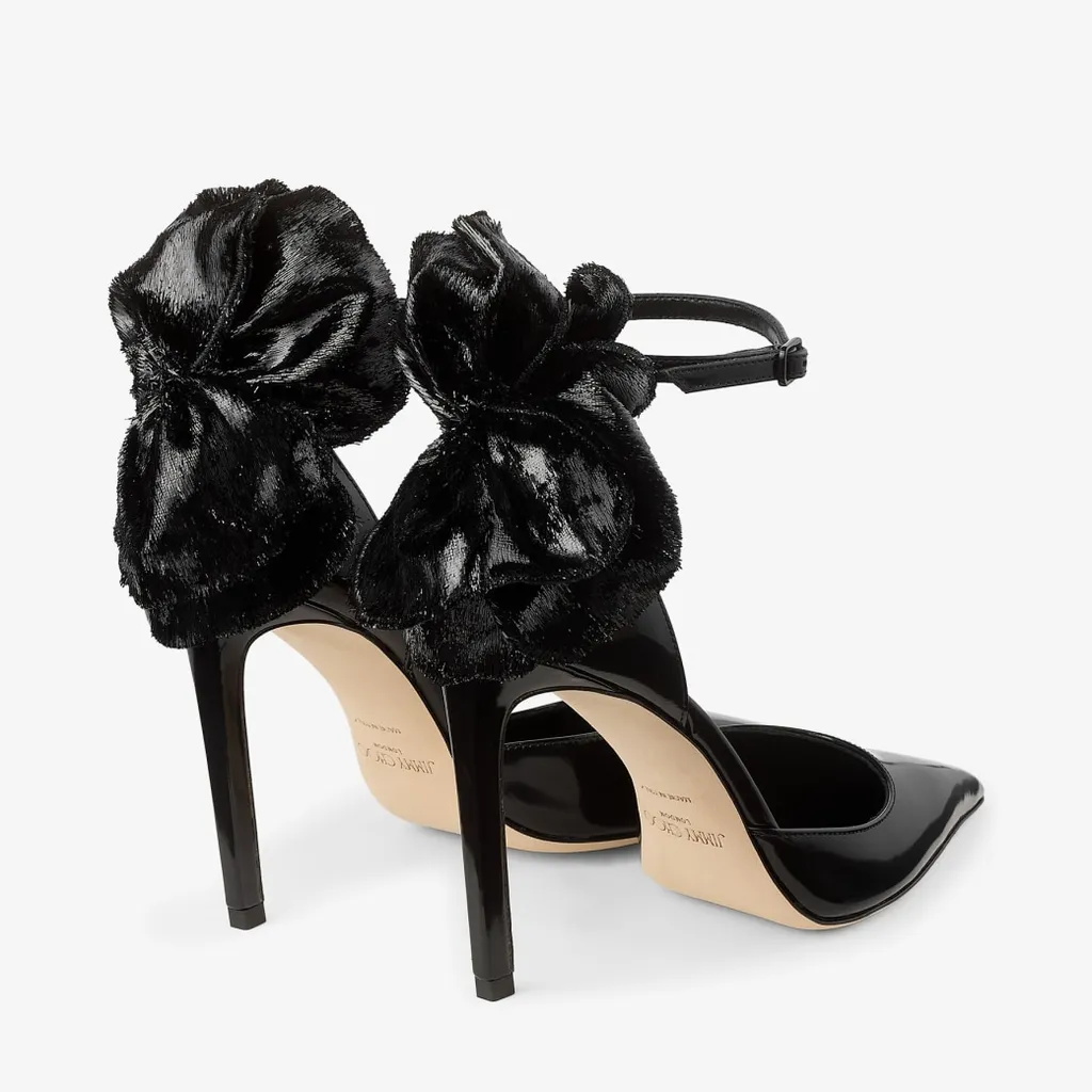 100Mm Marja Bow Ankle-Strap Pumps