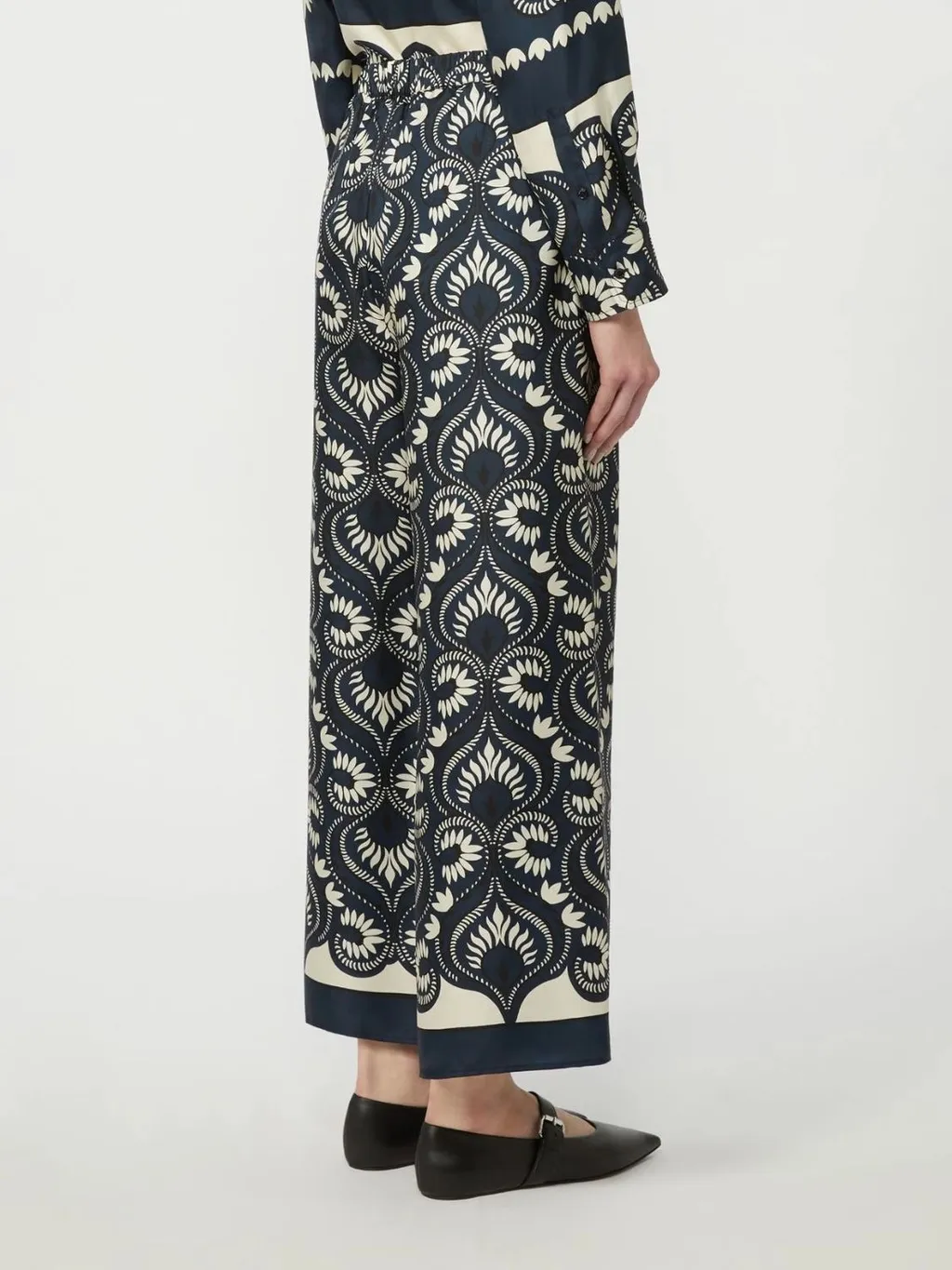 Fluid Printed Silk Trousers