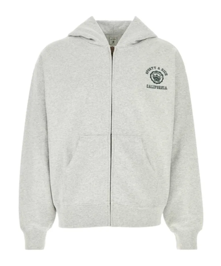 Sporty & Rich California Emblem Zipped Hoodie