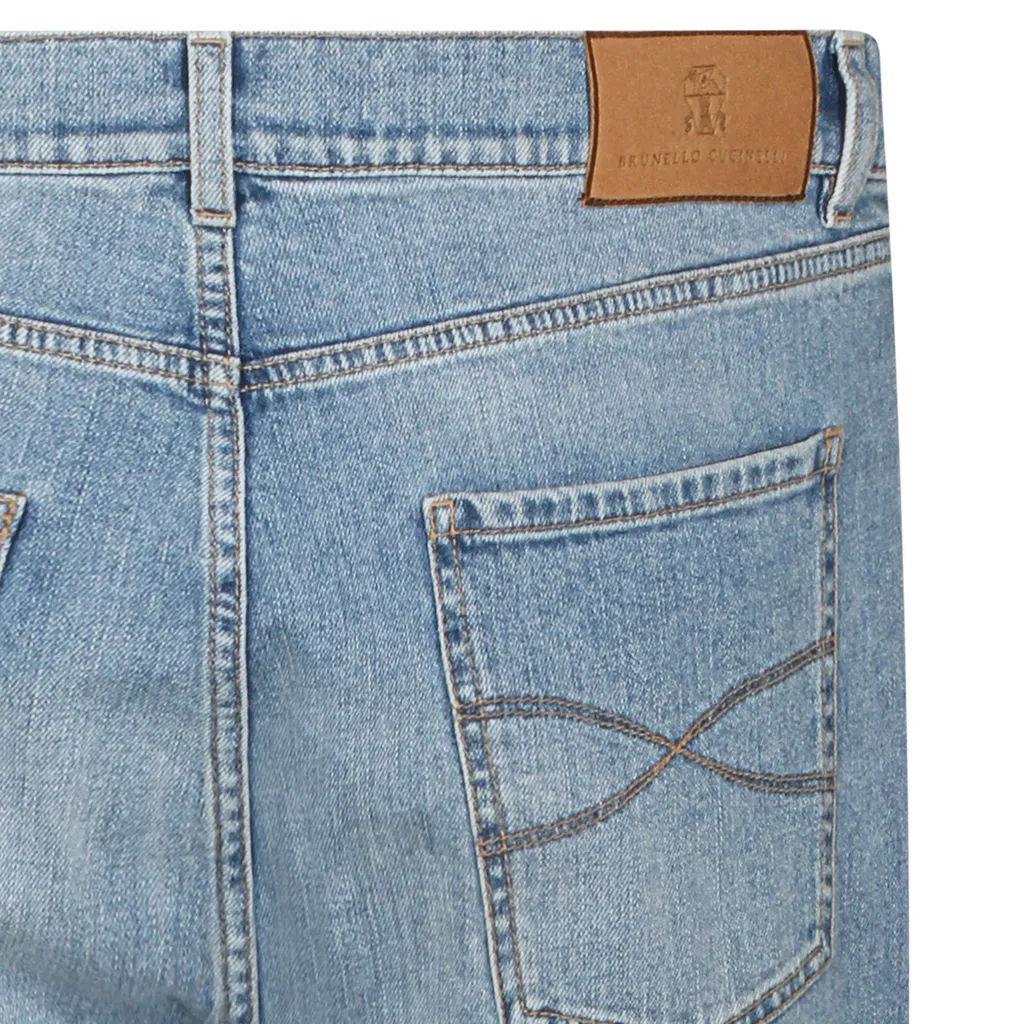 Brunello Cucinelli Distressed Straight-Leg Jeans