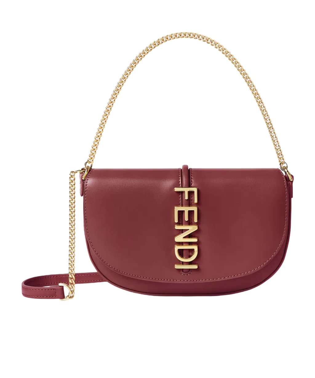 Fendi Fendigraphy Logo Lettering Chain-Linked Wallet