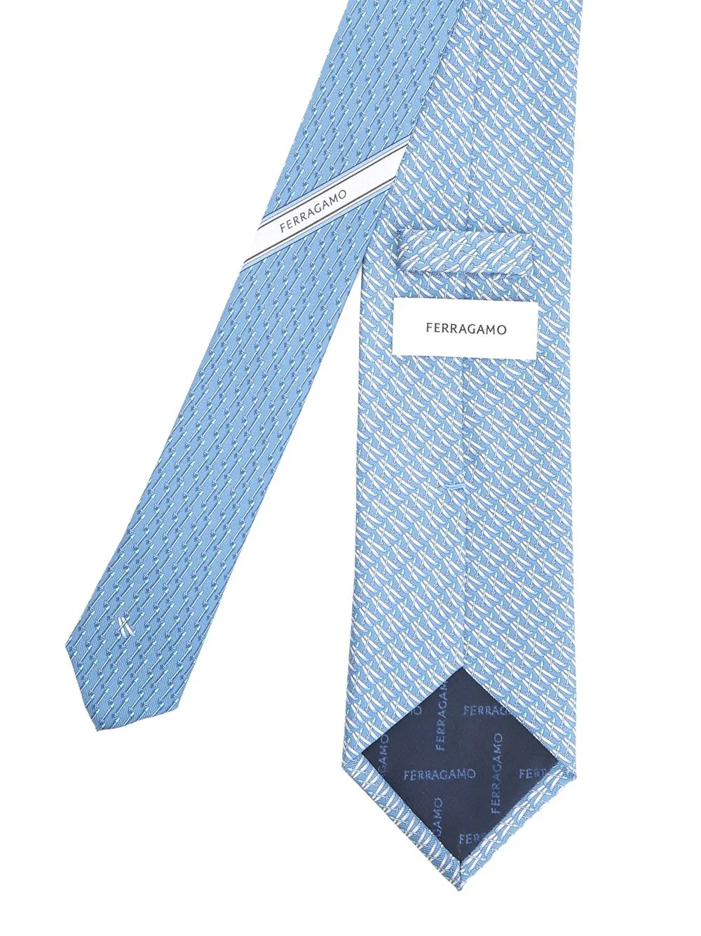 Ferragamo Logo Detailed Printed Tie