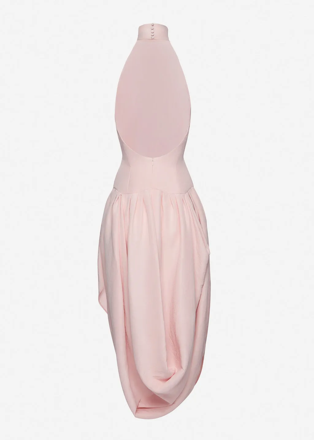 Halterneck Draped Dress