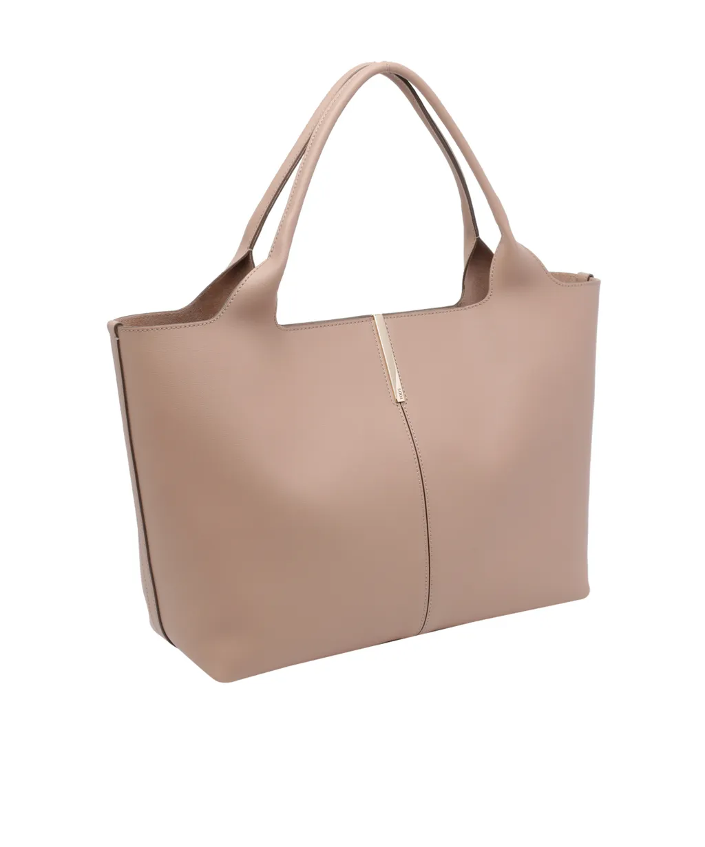 Tod's Logo Plaque Medium-Small Shopping Bag