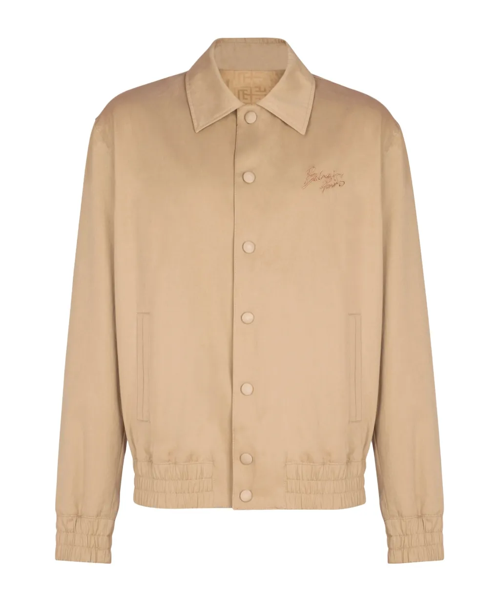 Balmain Paris Logo Embroidered Bomber Jacket