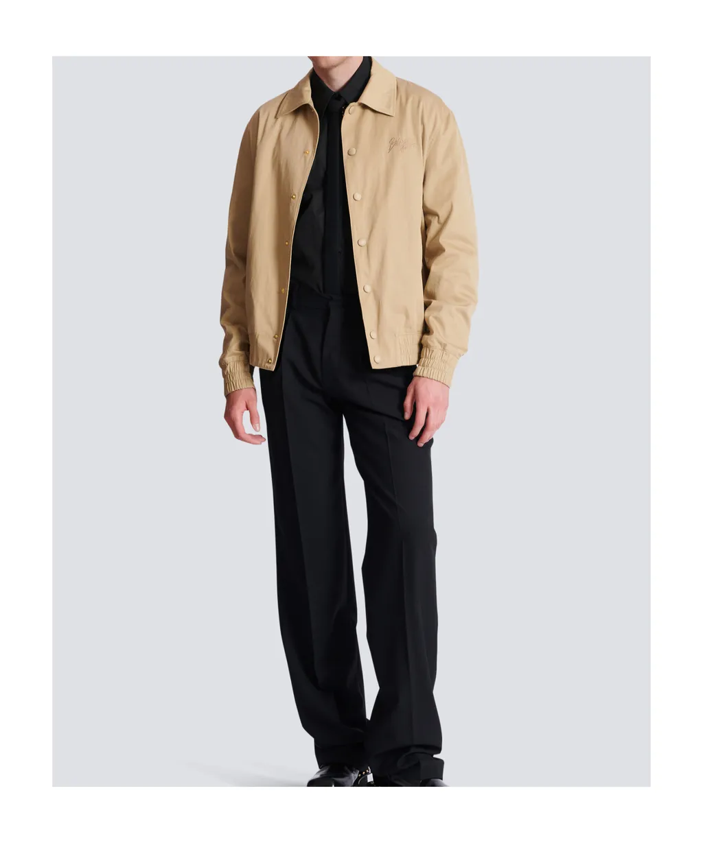 Balmain Paris Logo Embroidered Bomber Jacket