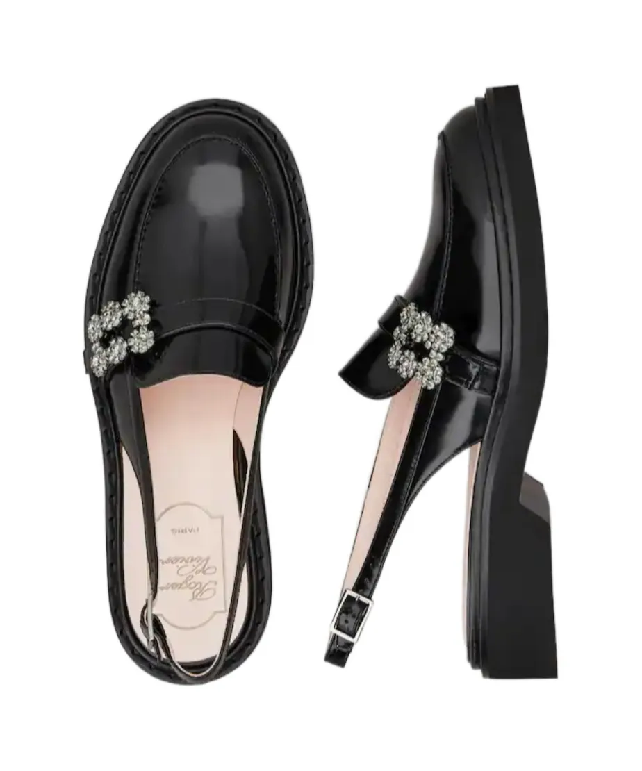 Roger Vivier Viv Rangers Slingback Flats