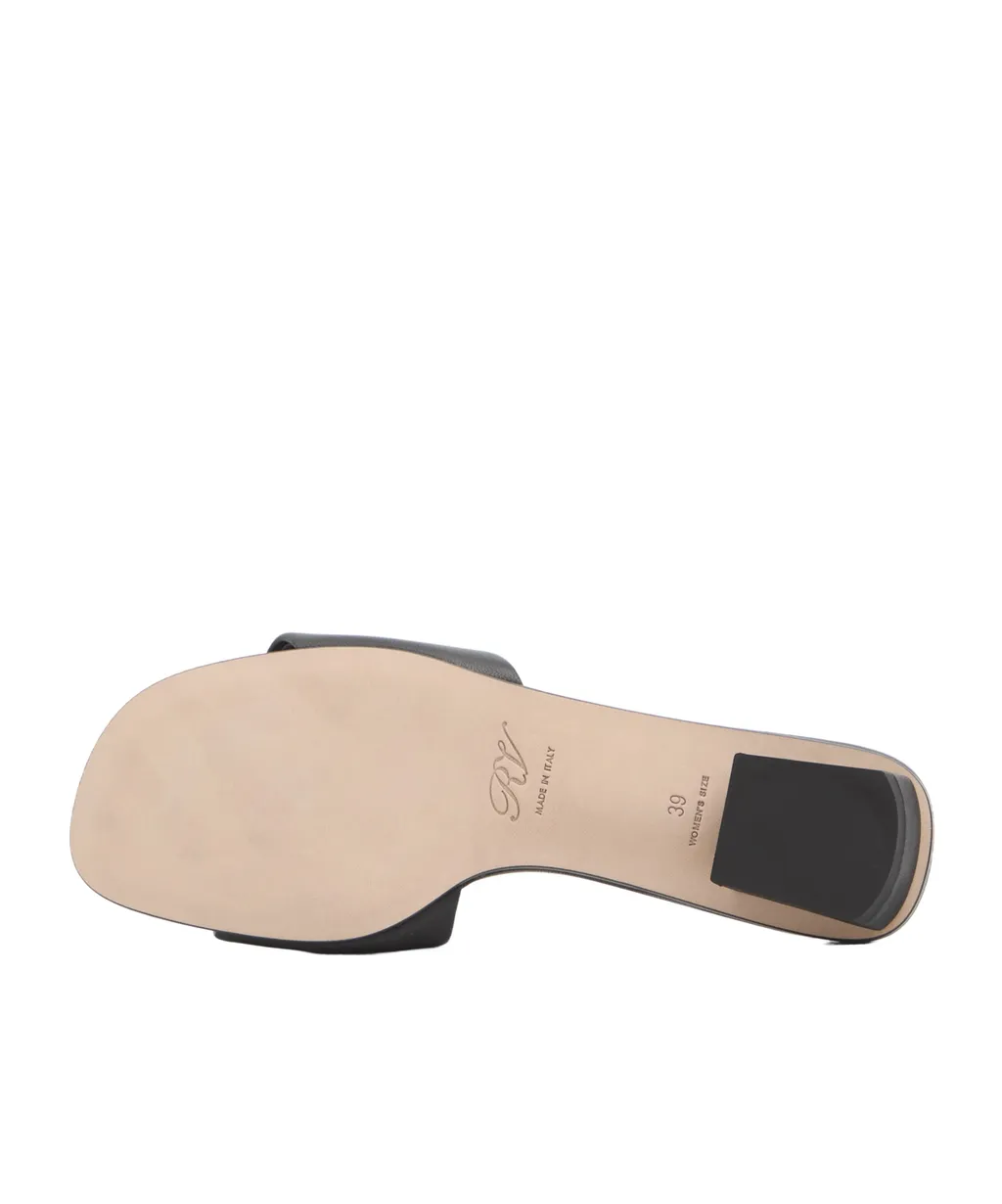 Roger Vivier Logo-Engraved Open-Toe Mules