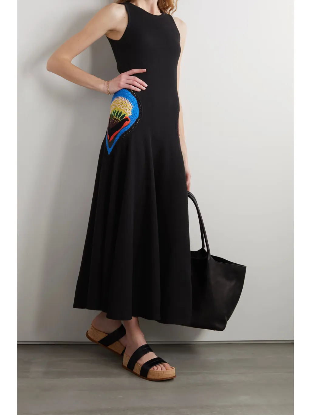 Alia Crocheted Trim Maxi Dress