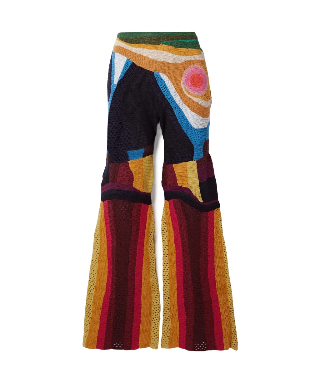 Crocheted Flared Pants