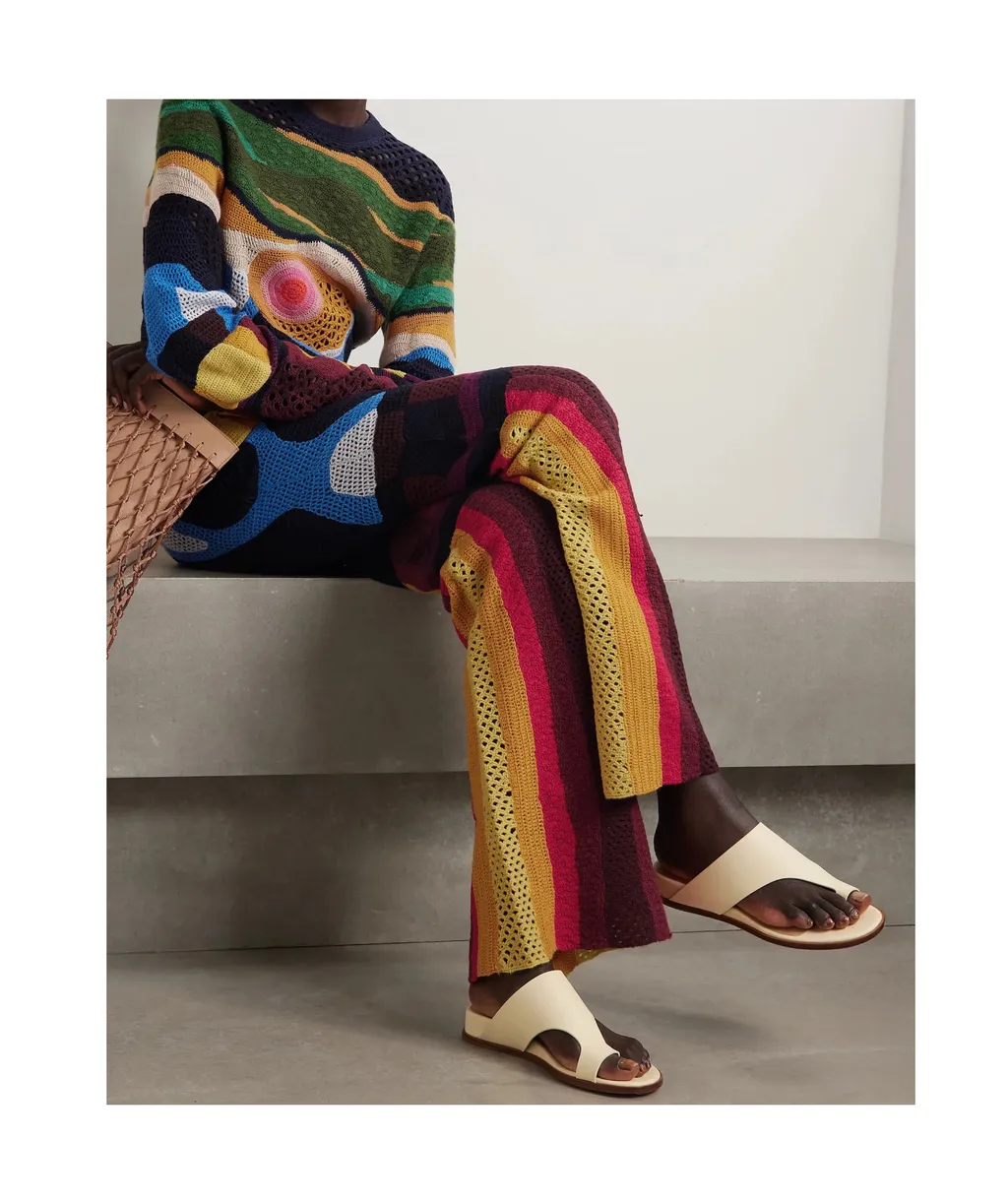 Crocheted Flared Pants