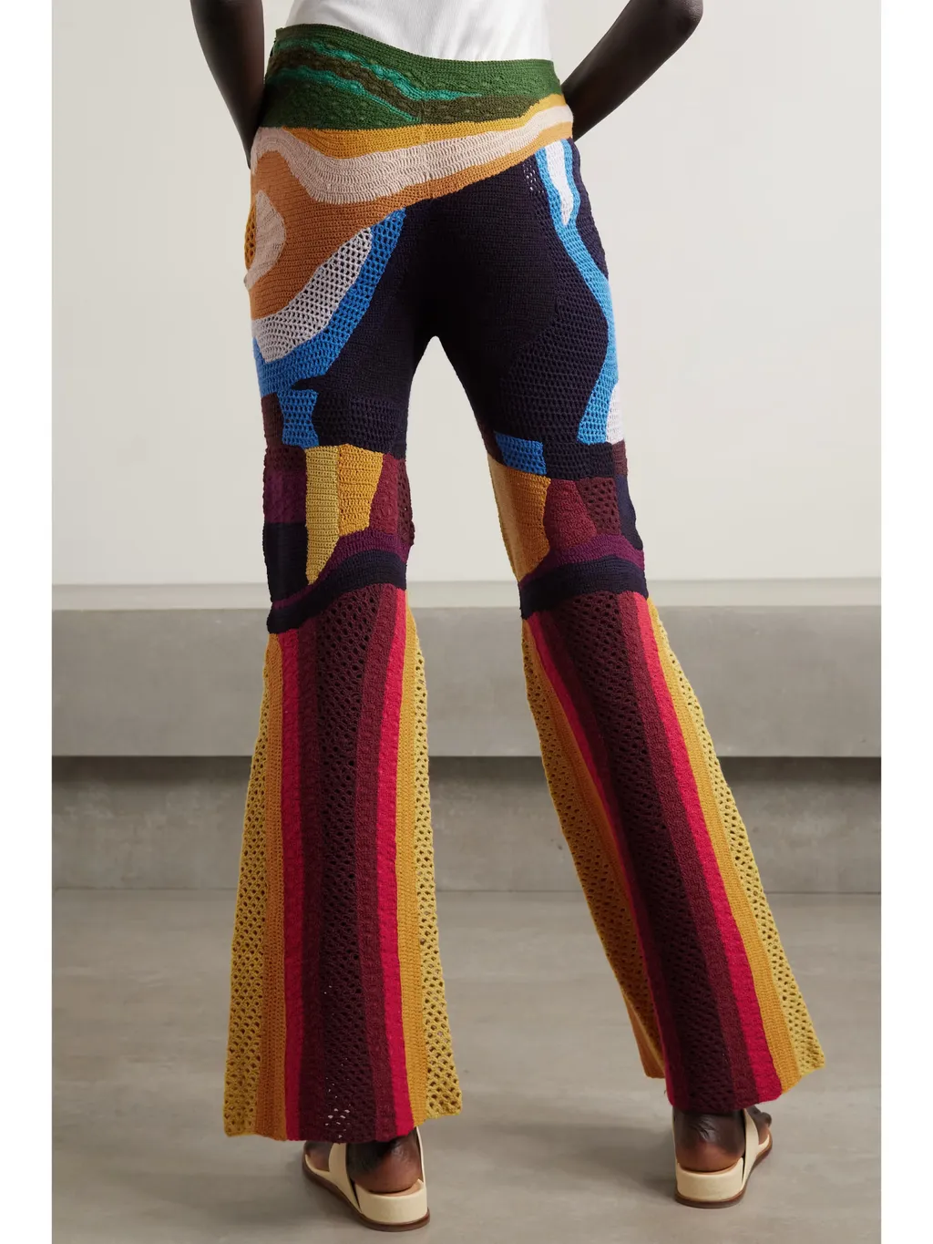 Crocheted Flared Pants