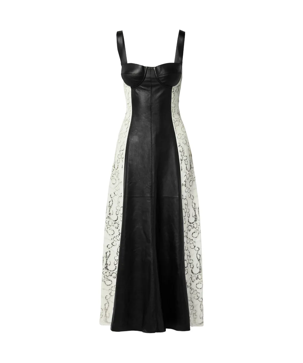 Abami Patchwork Lace Pattern Maxi Dress