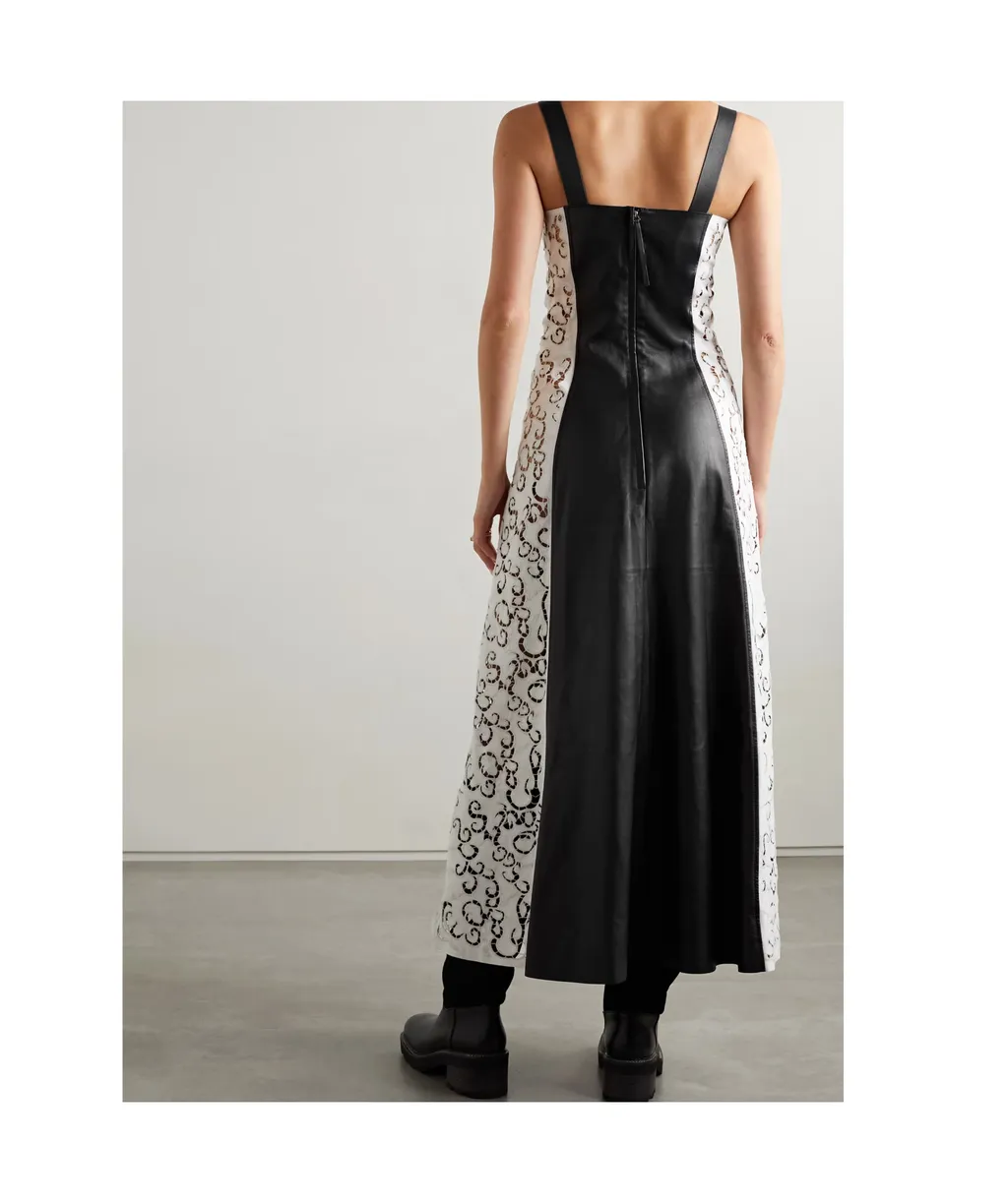 Abami Patchwork Lace Pattern Maxi Dress