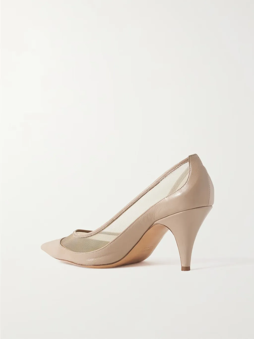The River 75Mm Mesh-Panel Leather Pumps